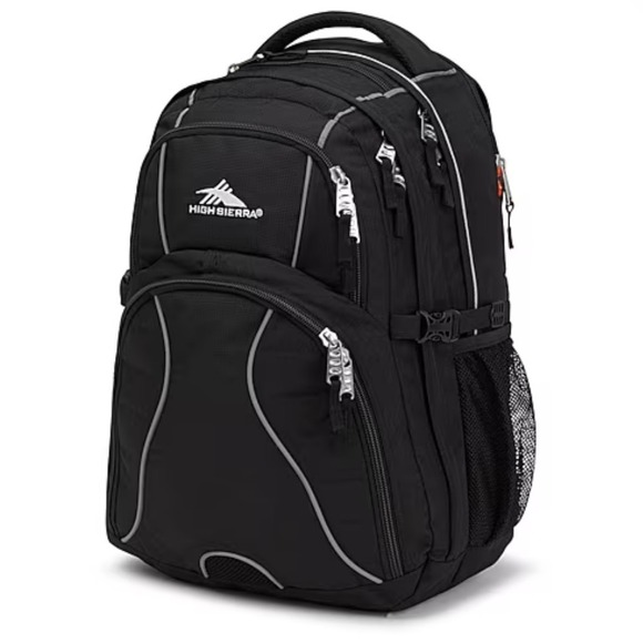High Sierra Handbags - High Sierra Swerve Laptop Black Multi Compartment School Travel Backpack Bag
